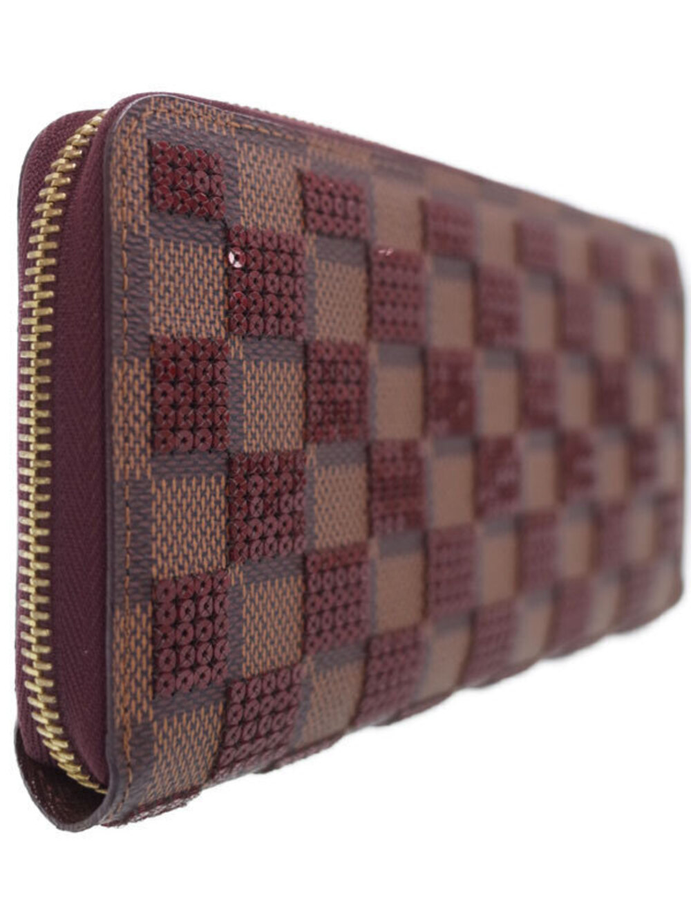 Louis Vuitton Vuitton Pre Fall Wallet Damier Zippy Paillette Brown